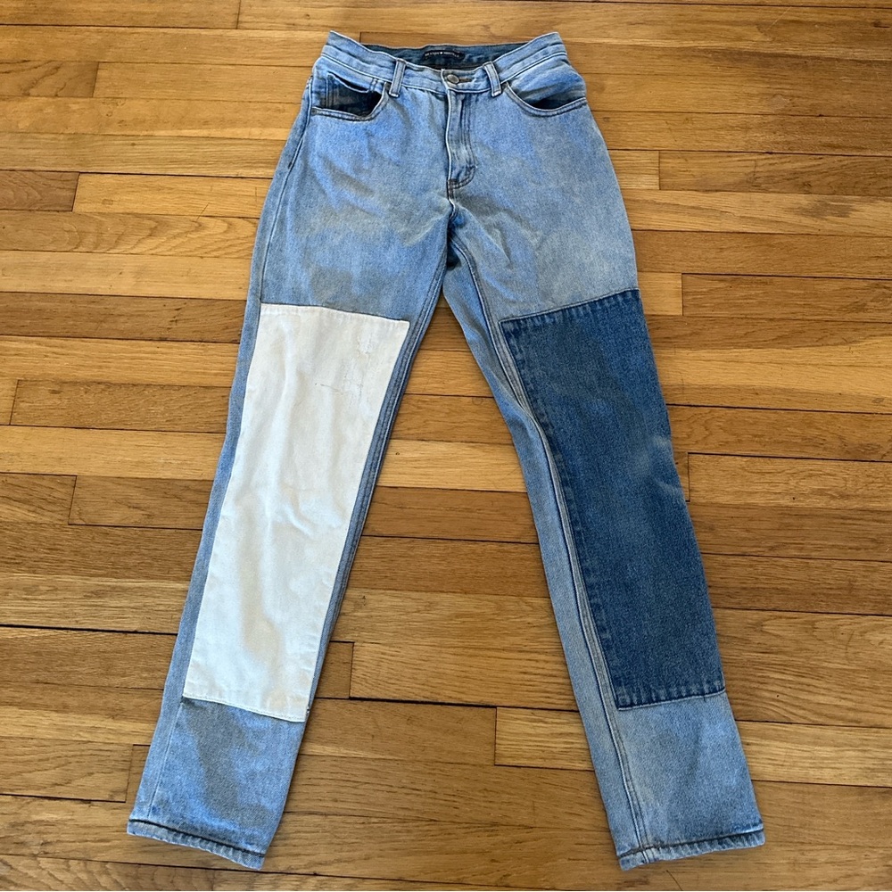 Two-Tone Patchwork Jeans - image 1